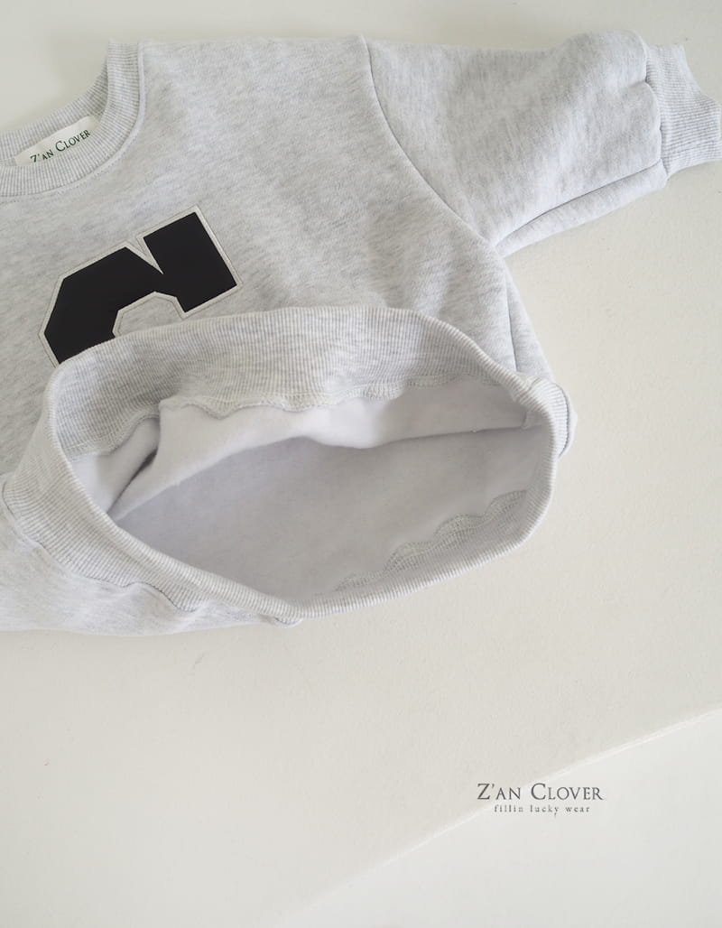 Zan Clover - Korean Children Fashion - #kidsstore - C Embrodiery Sweatshirt - 7