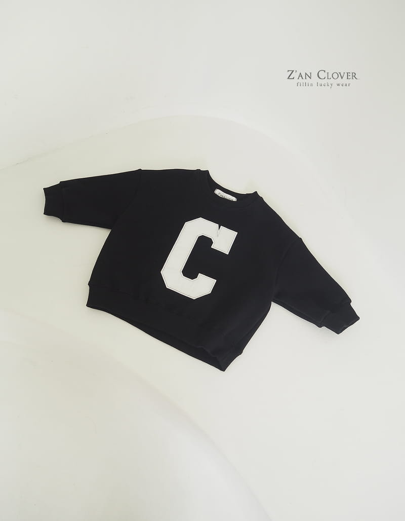 Zan Clover - Korean Children Fashion - #kidzfashiontrend - C Embrodiery Sweatshirt - 8