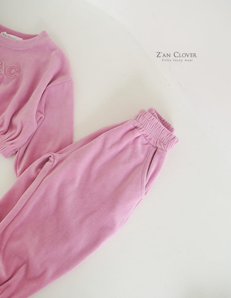 Zan Clover - Korean Children Fashion - #littlefashionista - ZAC Veloure Top Bottom Set - 6