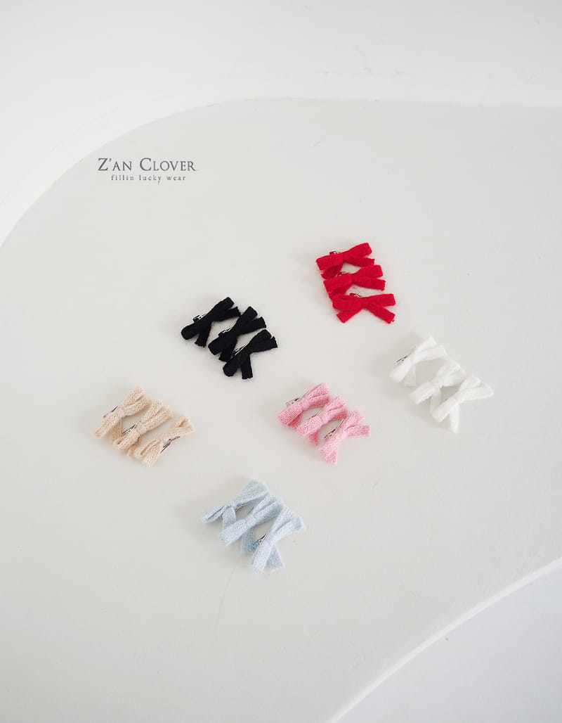 Zan Clover - Korean Children Fashion - #littlefashionista - Knit Ribbon Hairpin