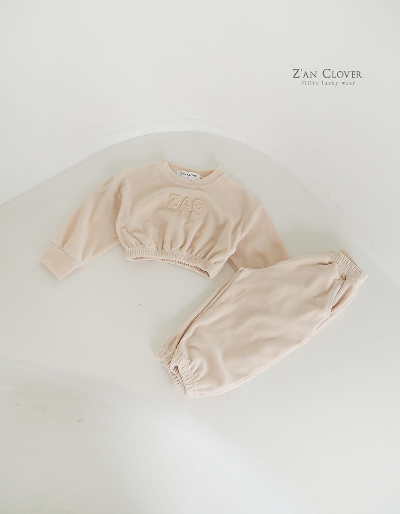 Zan Clover - Korean Children Fashion - #minifashionista - ZAC Veloure Top Bottom Set - 8