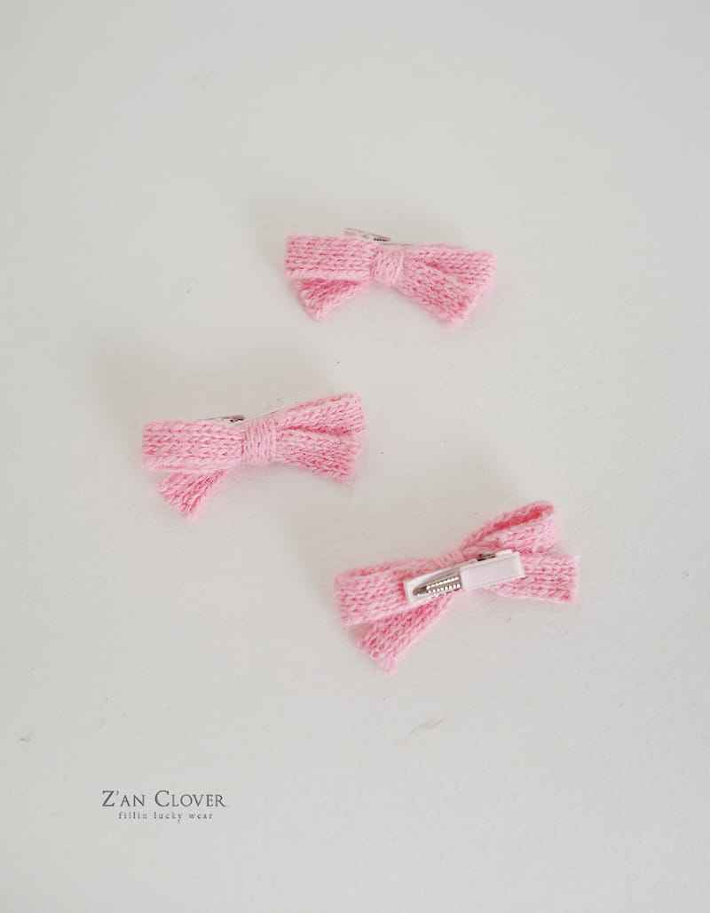 Zan Clover - Korean Children Fashion - #minifashionista - Knit Ribbon Hairpin - 3