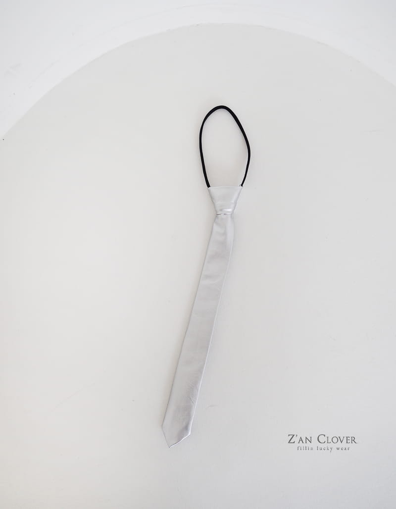 Zan Clover - Korean Children Fashion - #minifashionista - Silver Neck Tie