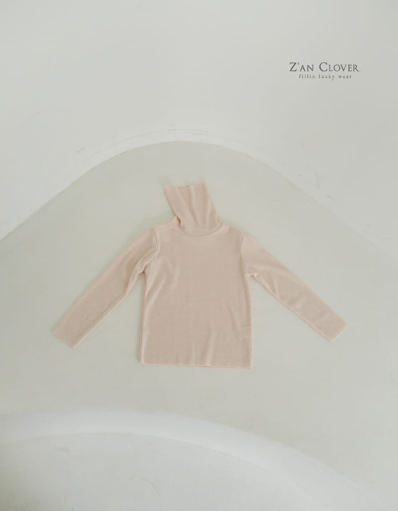 Zan Clover - Korean Children Fashion - #minifashionista - Basic Rib Turtleneck Tee - 4