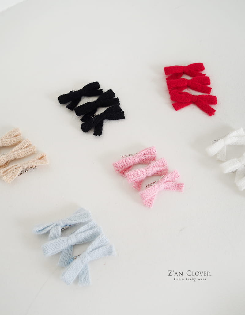 Zan Clover - Korean Children Fashion - #toddlerclothing - Knit Ribbon Hairpin - 6
