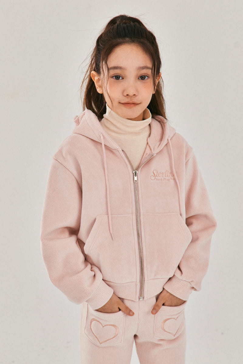 A-Market - Korean Children Fashion - #Kfashion4kids - Velvet Hoody Zip-up - 7