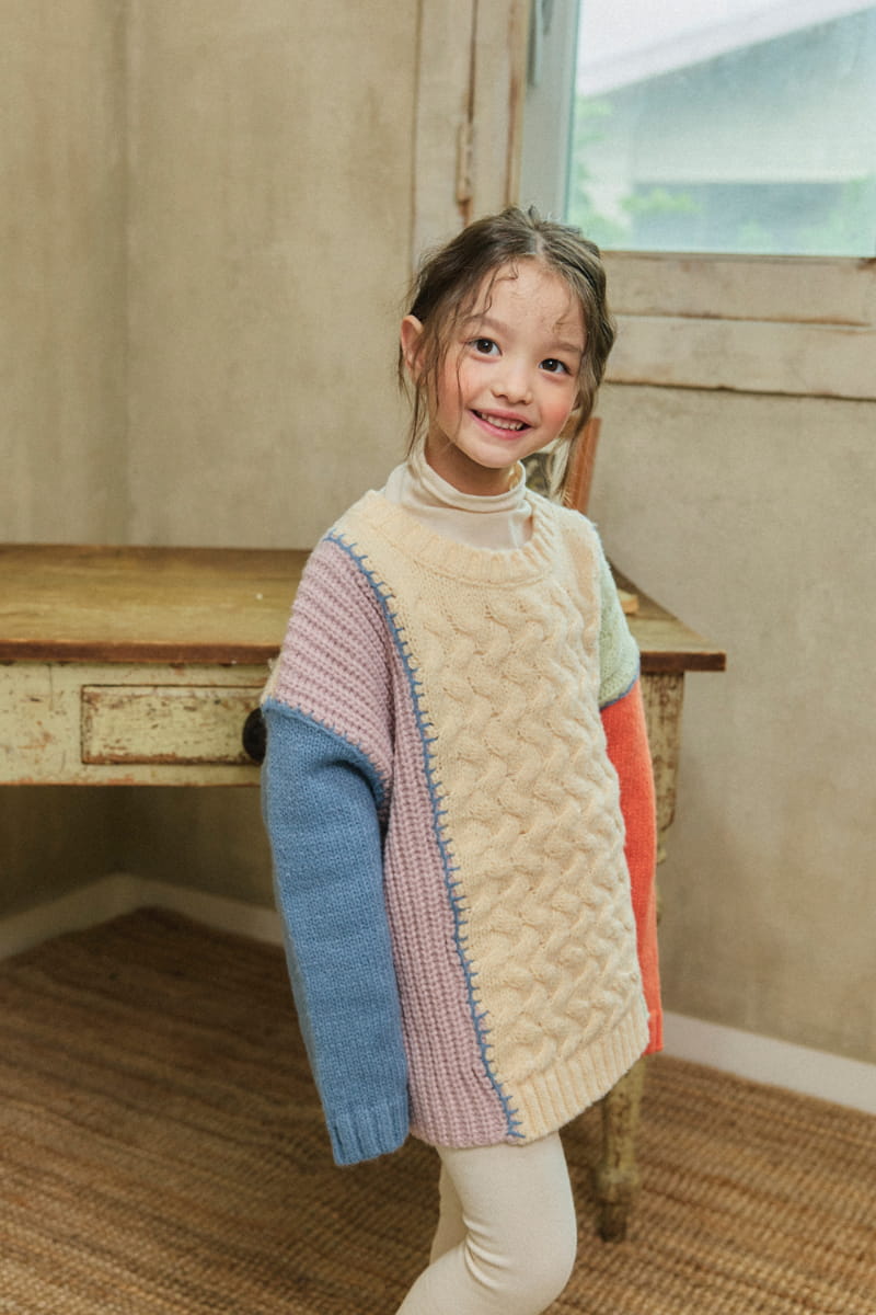 A-Market - Korean Children Fashion - #childrensboutique - Rainbow Knit Tee - 9