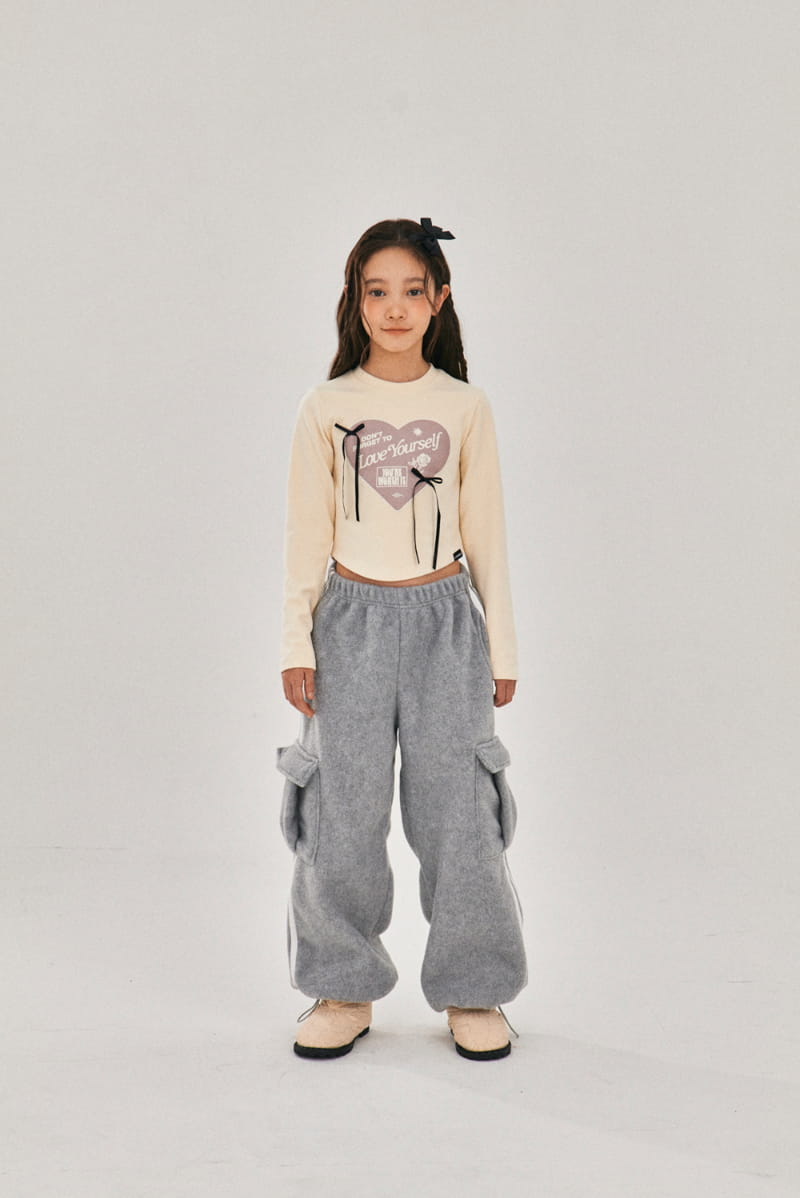 A-Market - Korean Children Fashion - #designkidswear - Ribbon Crop Tee - 10