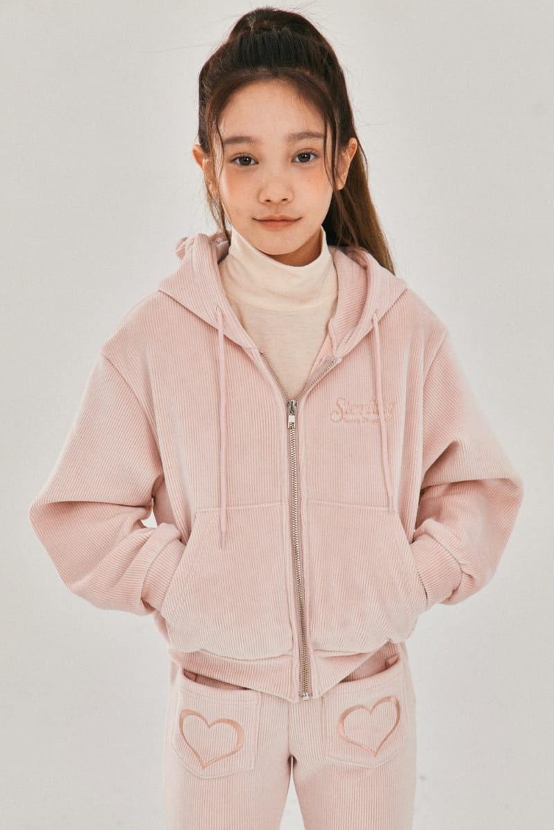 A-Market - Korean Children Fashion - #discoveringself - Velvet Hoody Zip-up - 2