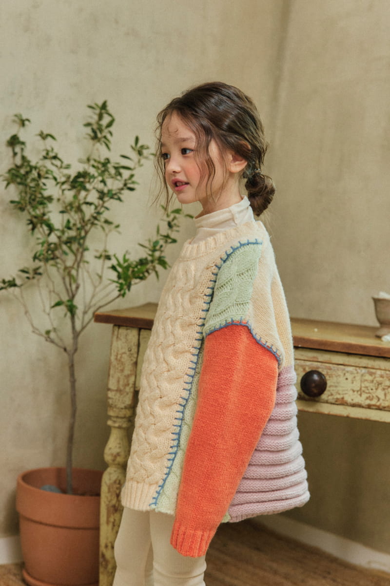 A-Market - Korean Children Fashion - #discoveringself - Rainbow Knit Tee - 11