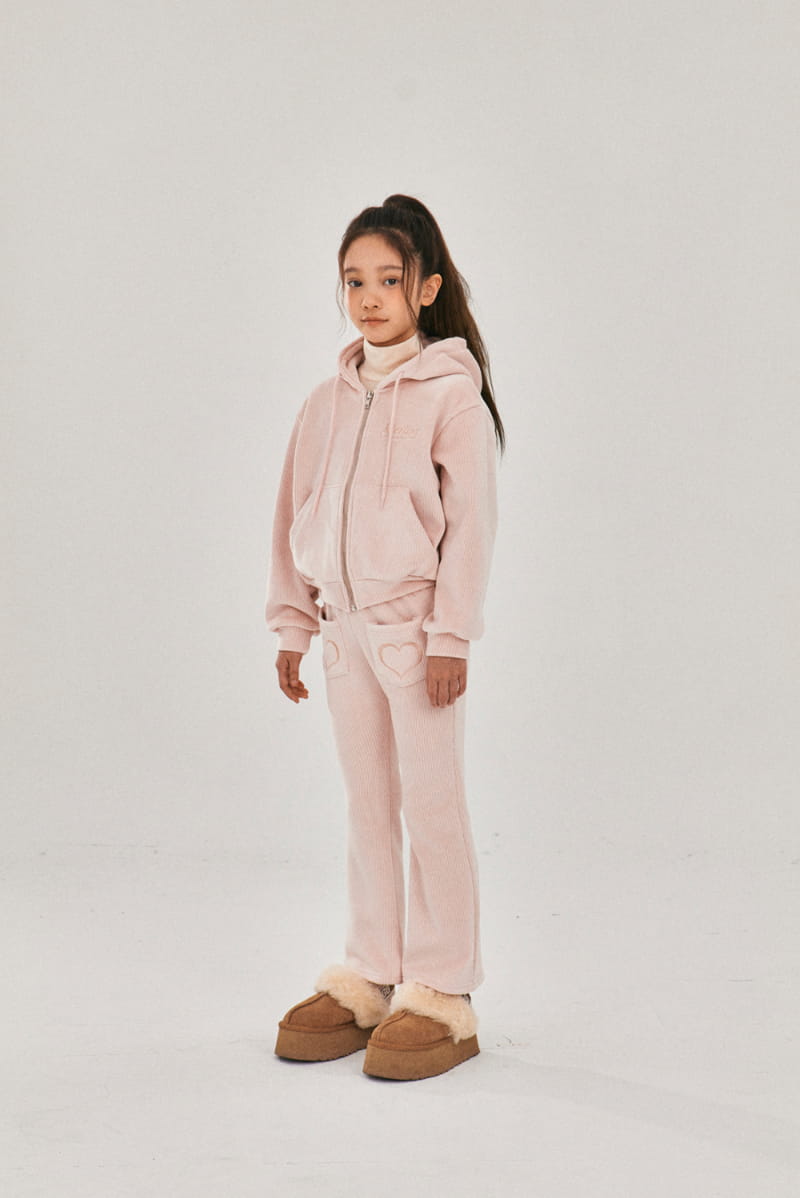 A-Market - Korean Children Fashion - #discoveringself - Heart Velvet Pants - 4