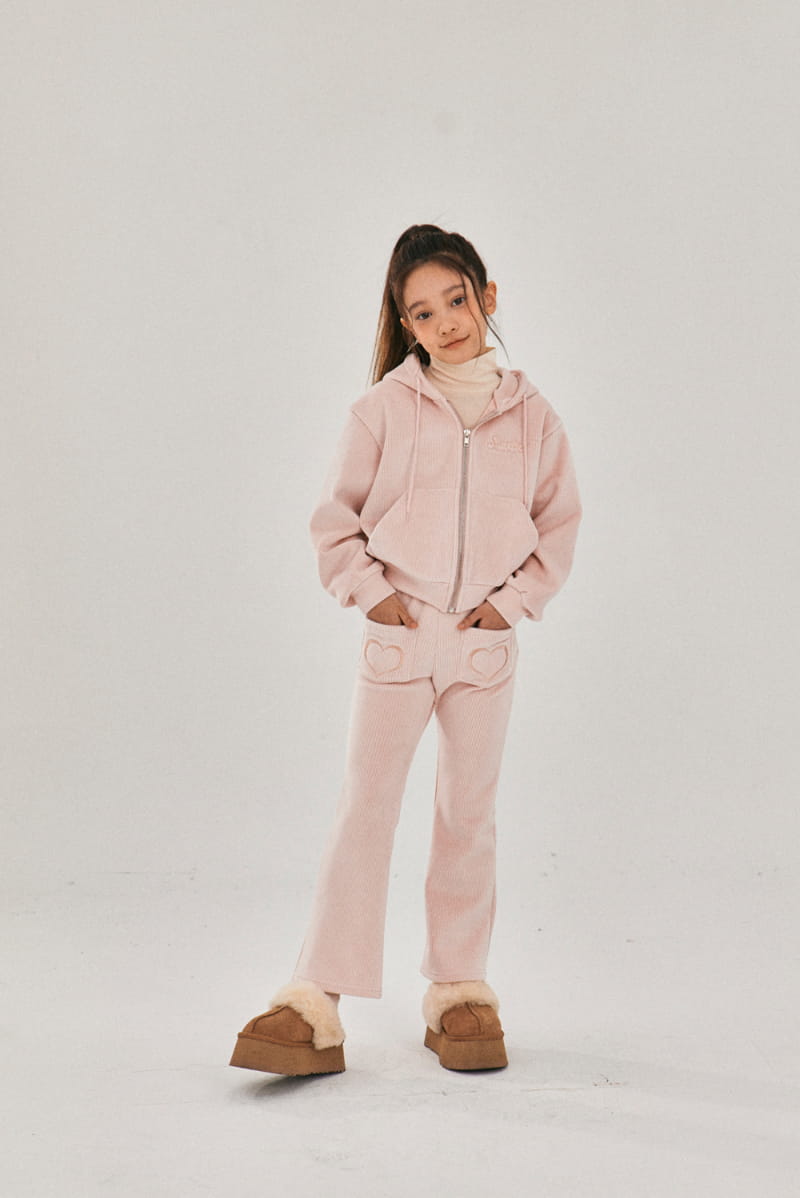 A-Market - Korean Children Fashion - #fashionkids - Velvet Hoody Zip-up - 3