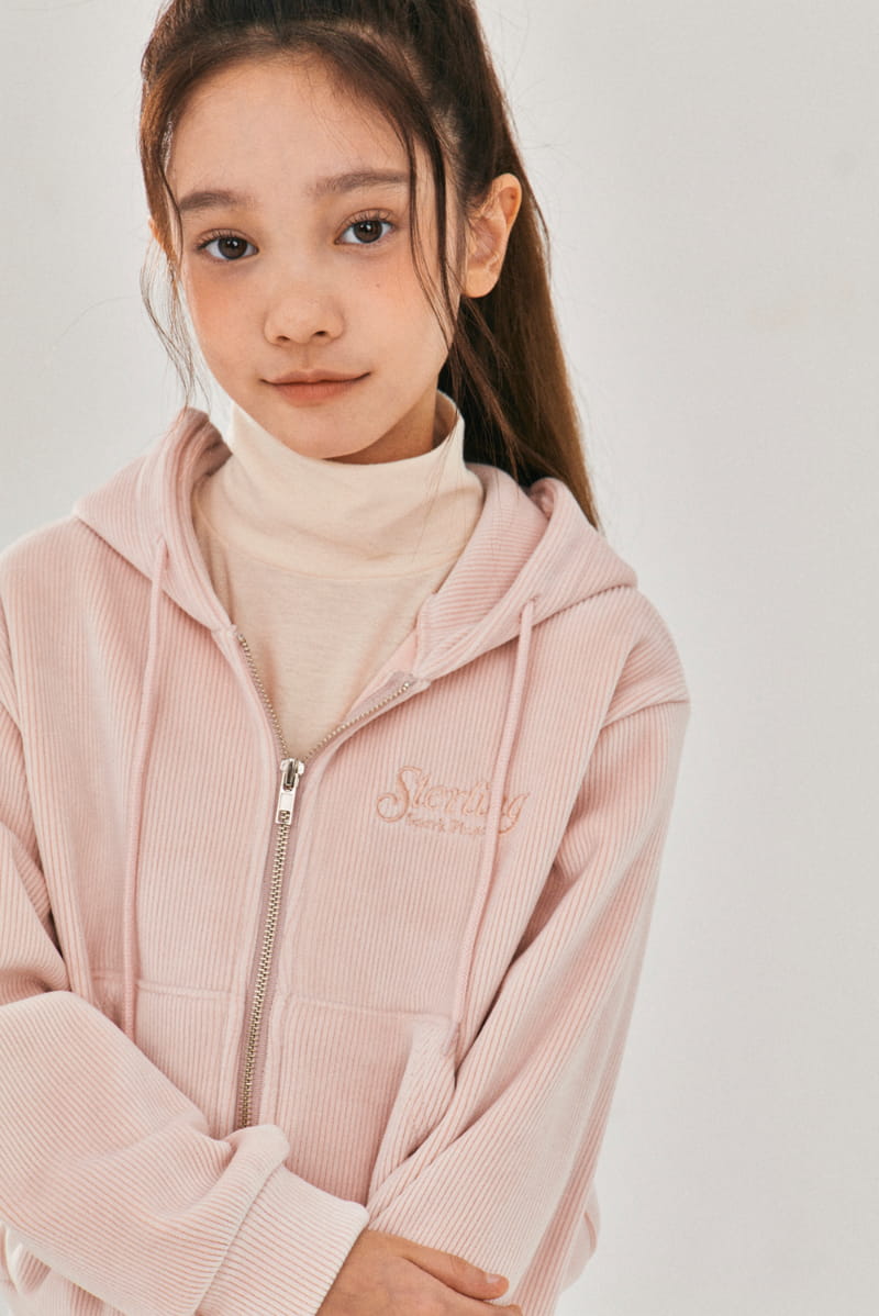 A-Market - Korean Children Fashion - #fashionkids - Velvet Hoody Zip-up - 4