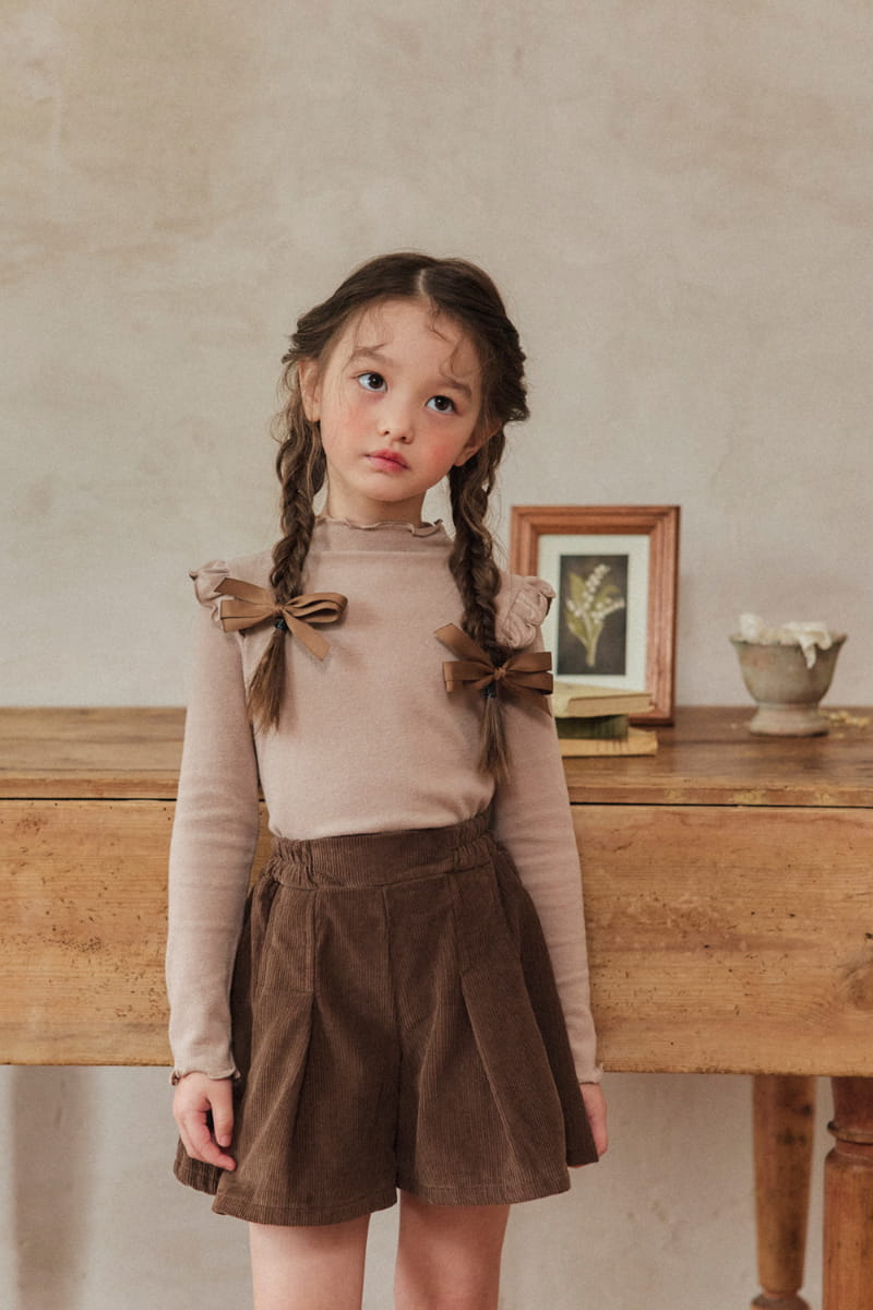 A-Market - Korean Children Fashion - #kidsshorts - Fleece Corduroy Skirt Pants - 3