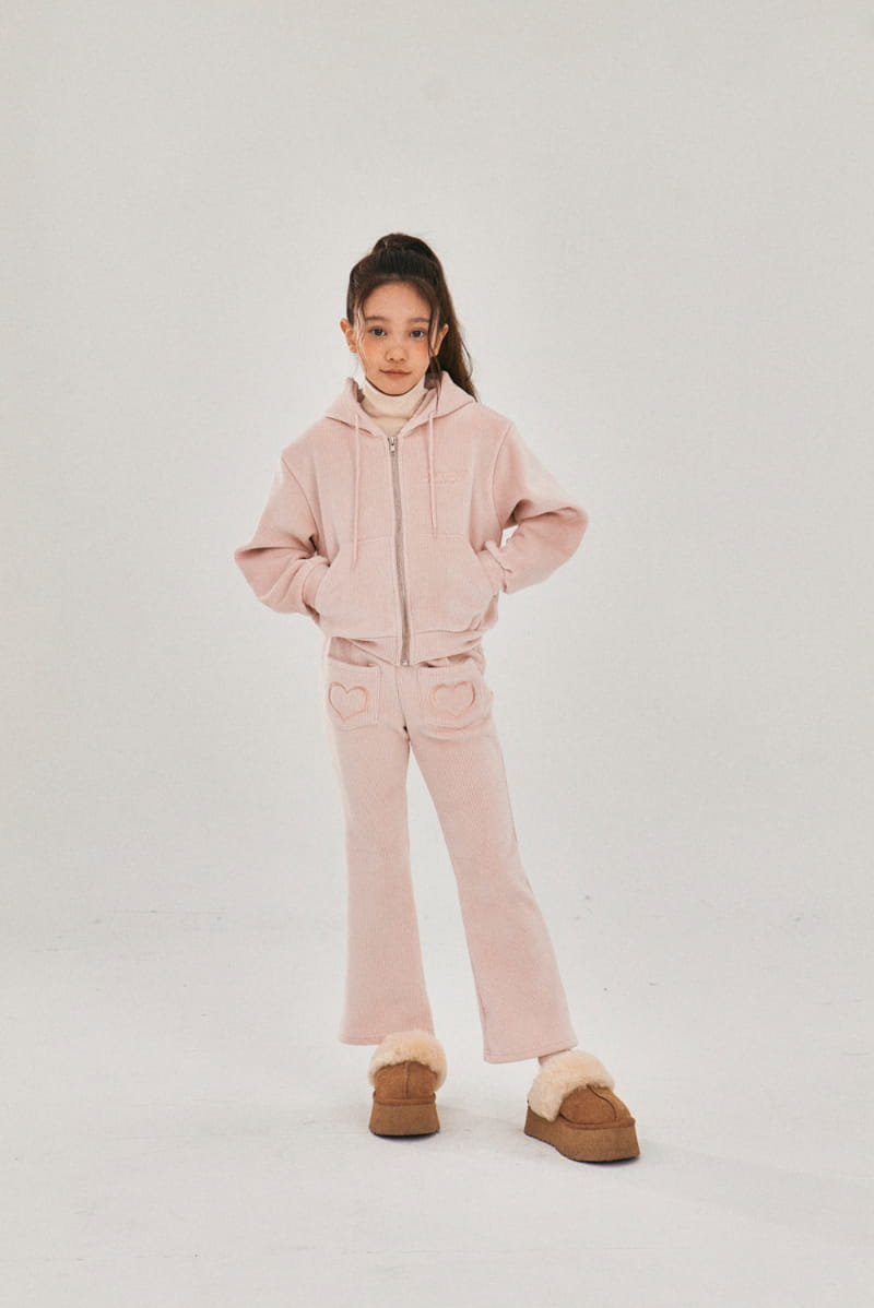 A-Market - Korean Children Fashion - #kidsstore - Heart Velvet Pants - 6