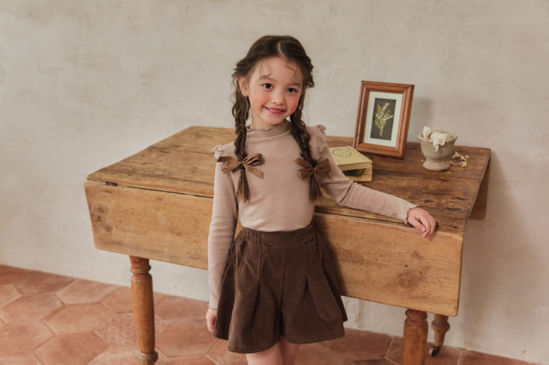 A-Market - Korean Children Fashion - #kidsshorts - Fleece Corduroy Skirt Pants - 4