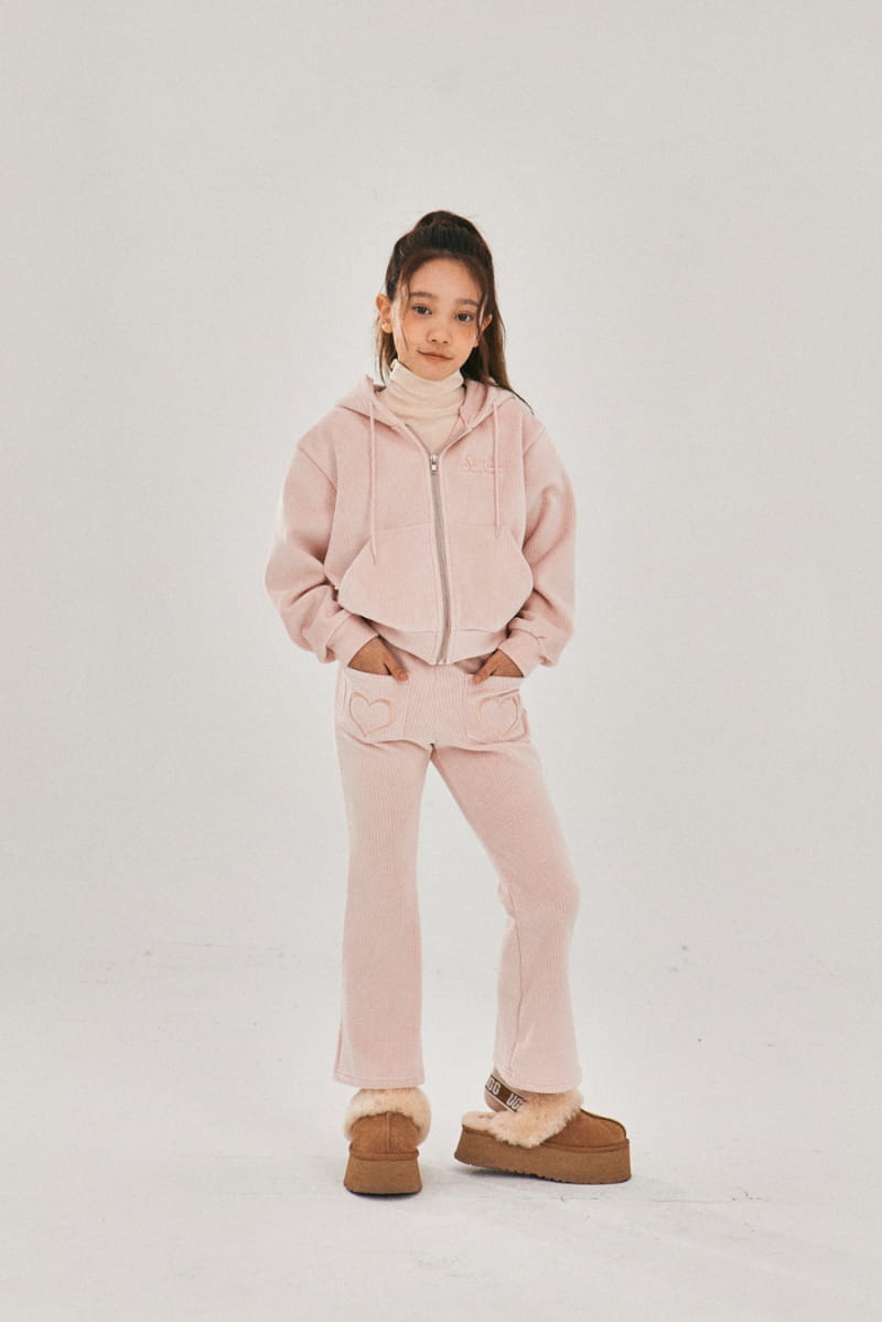 A-Market - Korean Children Fashion - #kidzfashiontrend - Velvet Hoody Zip-up - 6