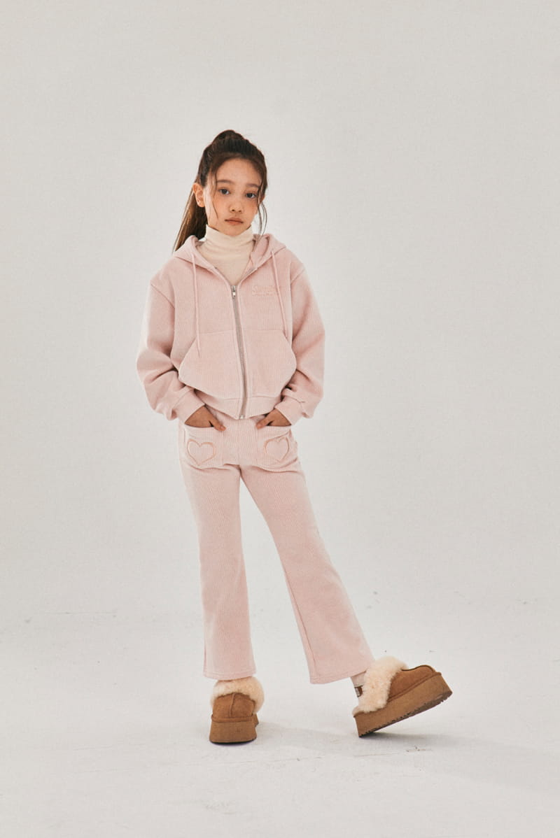 A-Market - Korean Children Fashion - #littlefashionista - Velvet Hoody Zip-up - 8