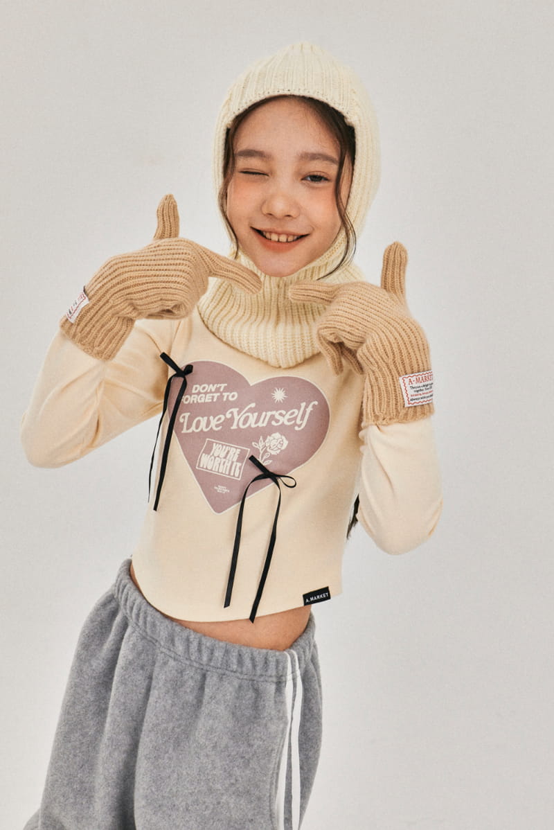 A-Market - Korean Children Fashion - #magicofchildhood - Ribbon Crop Tee - 2