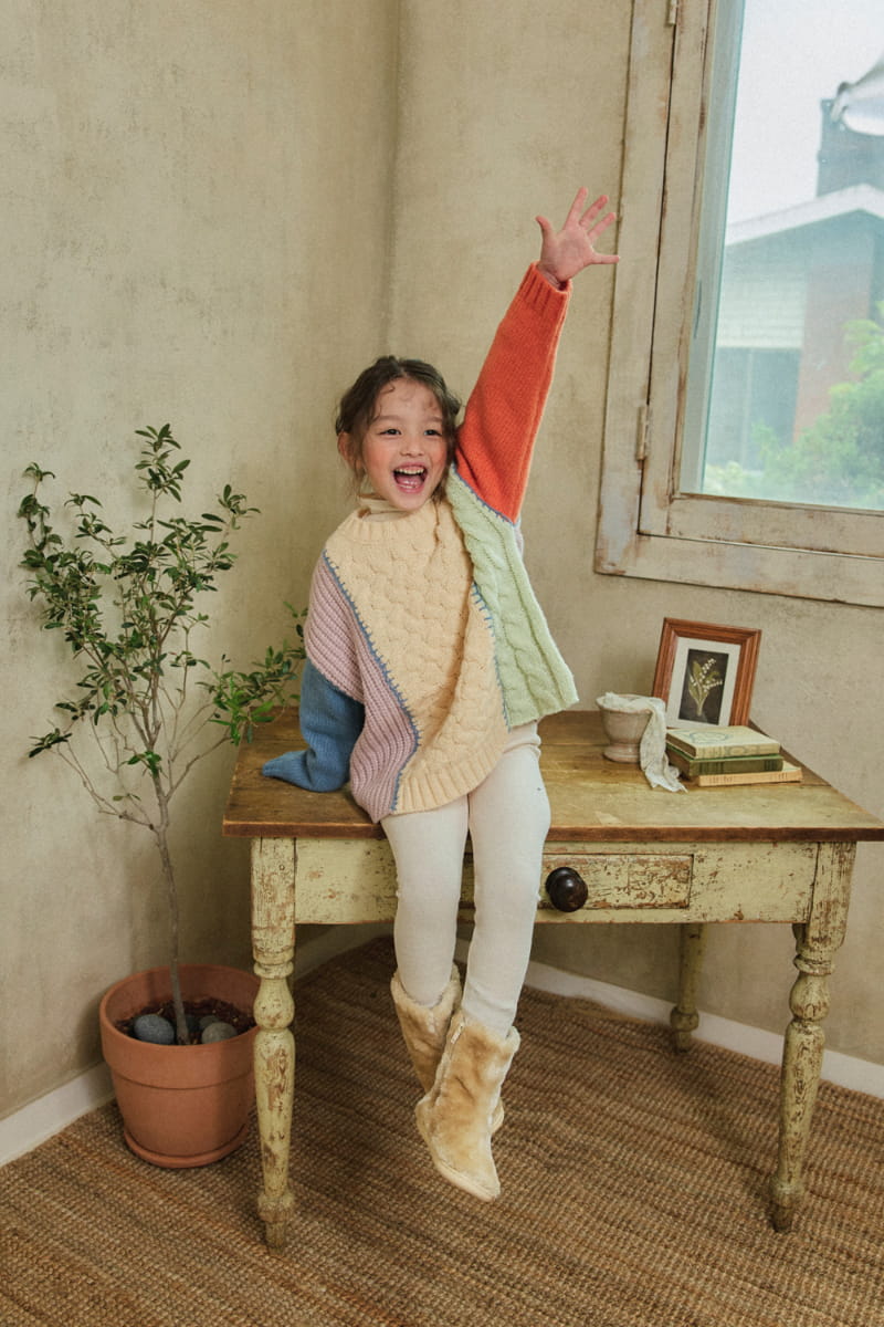 A-Market - Korean Children Fashion - #magicofchildhood - Rainbow Knit Tee - 2