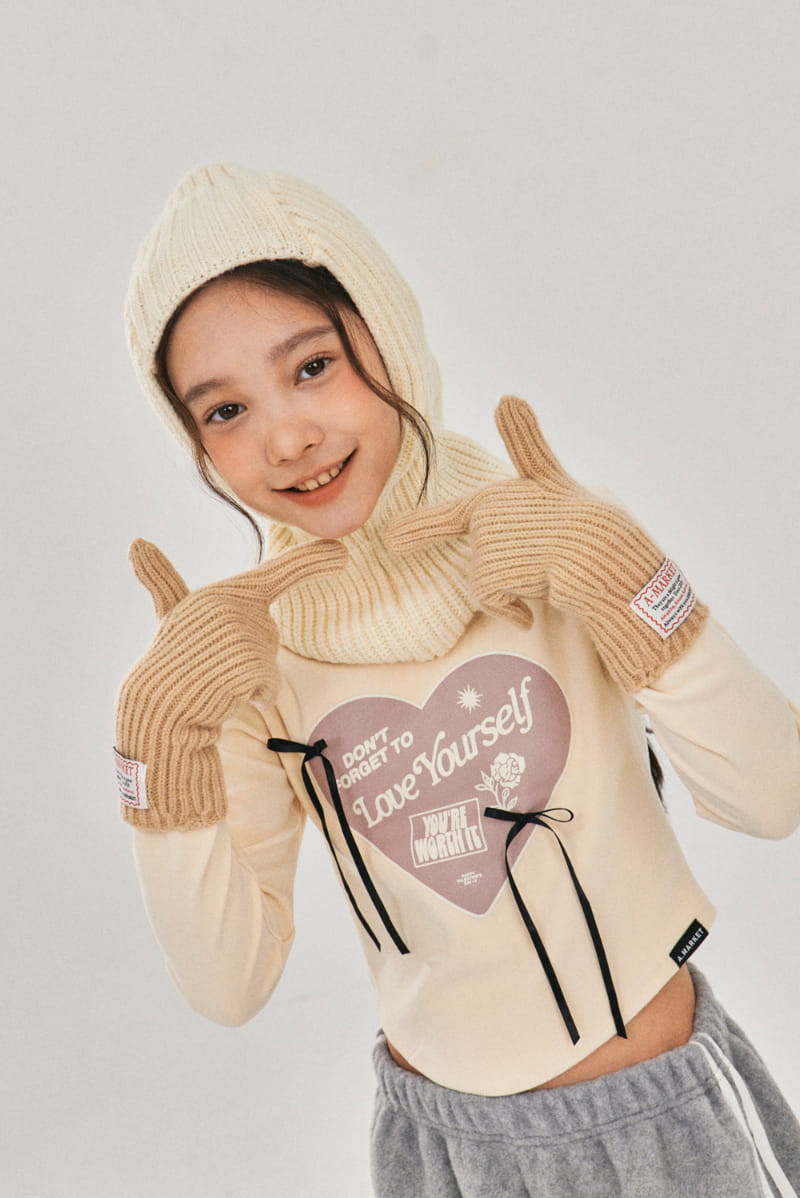 A-Market - Korean Children Fashion - #minifashionista - Ribbon Crop Tee - 3