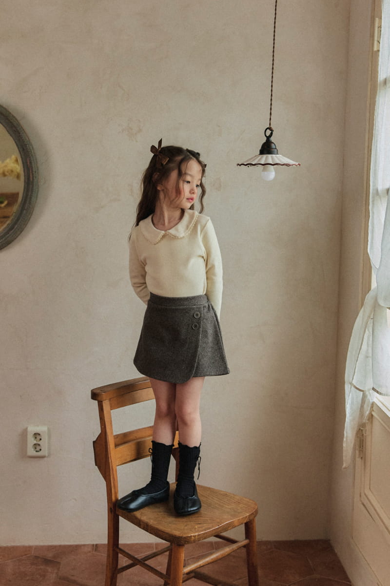 A-Market - Korean Children Fashion - #prettylittlegirls - Button Mogic Skirt Pants - 12