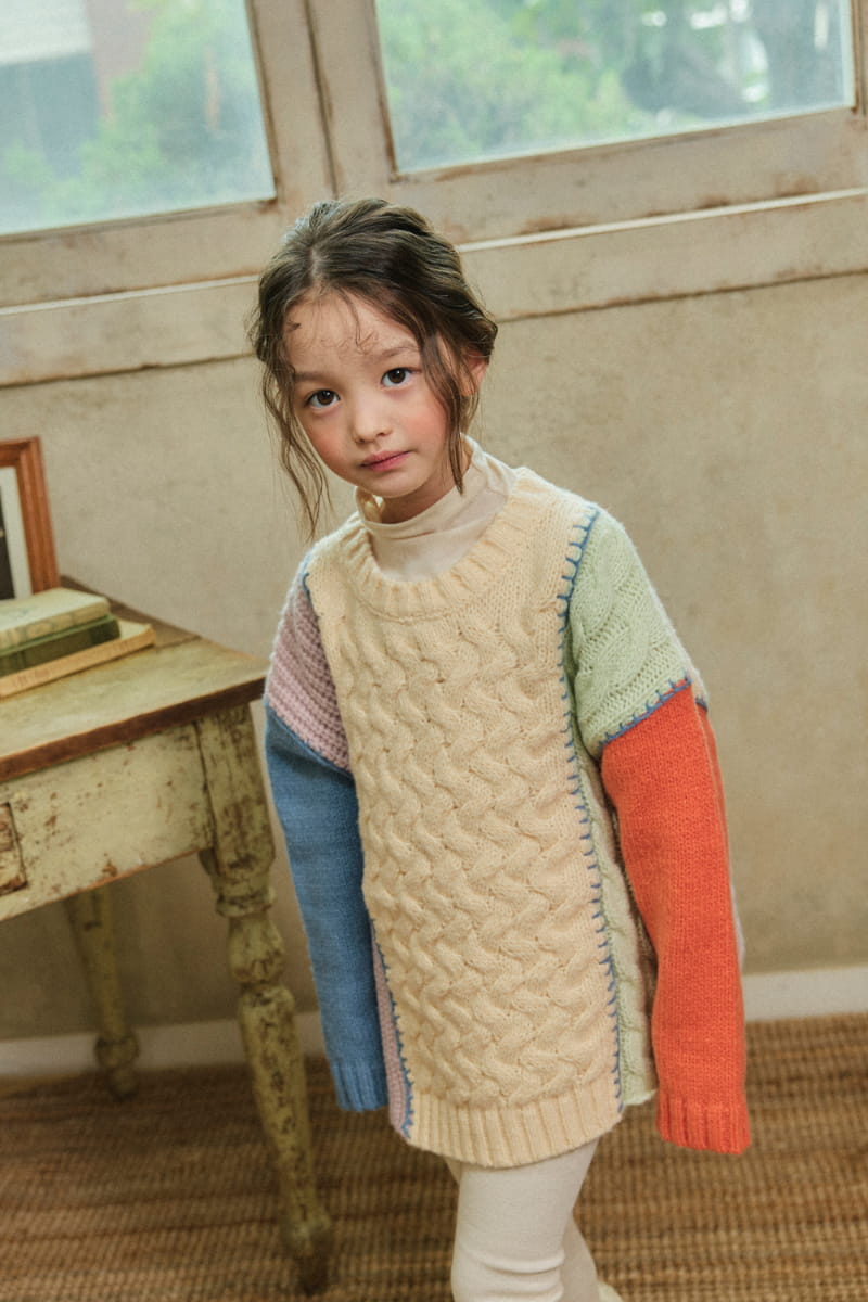 A-Market - Korean Children Fashion - #stylishchildhood - Rainbow Knit Tee - 7
