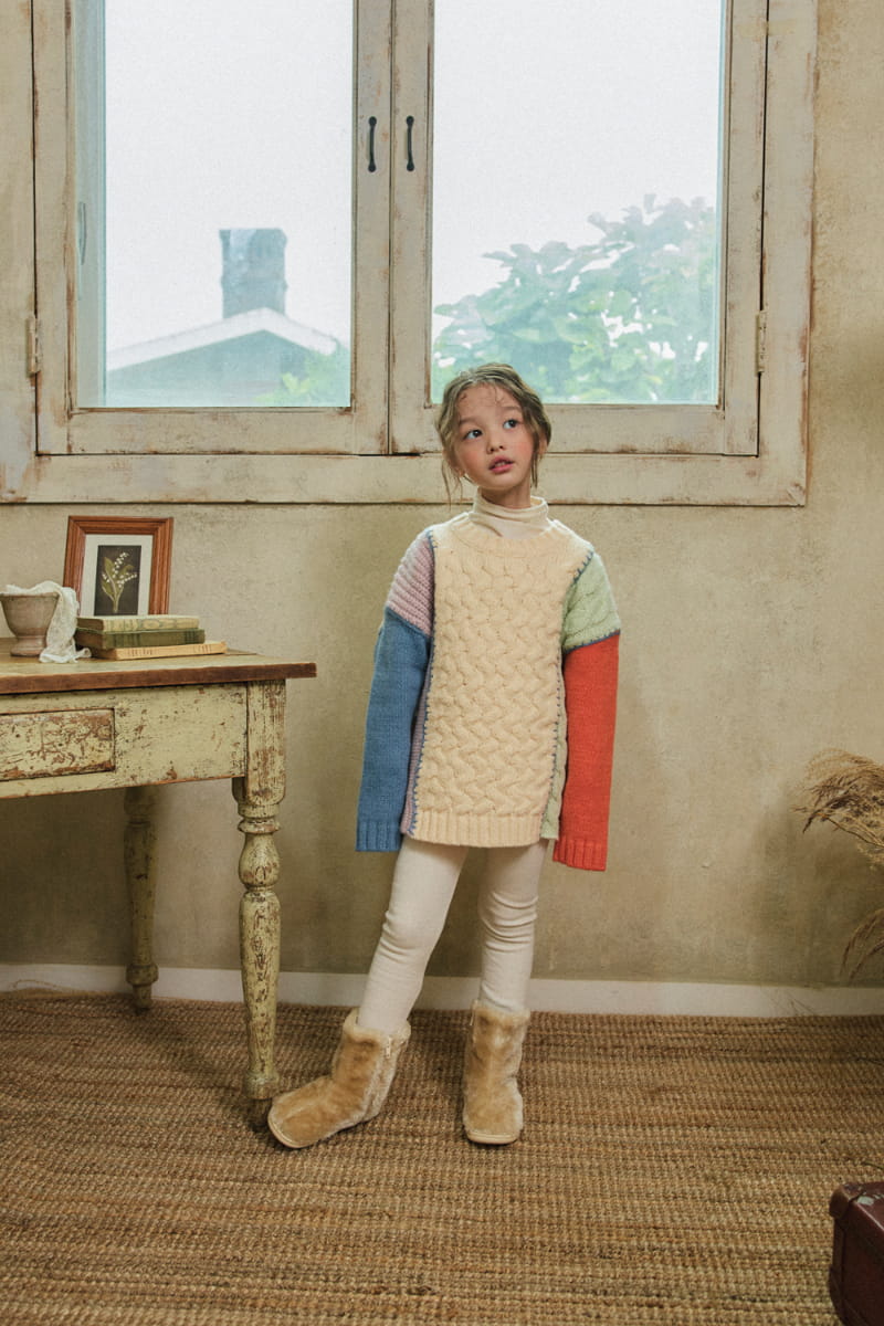 A-Market - Korean Children Fashion - #todddlerfashion - Rainbow Knit Tee - 5