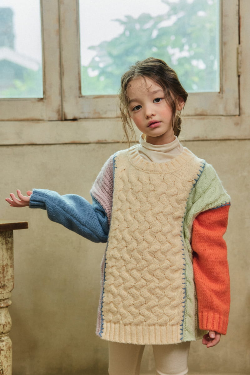 A-Market - Korean Children Fashion - #toddlerclothing - Rainbow Knit Tee - 6