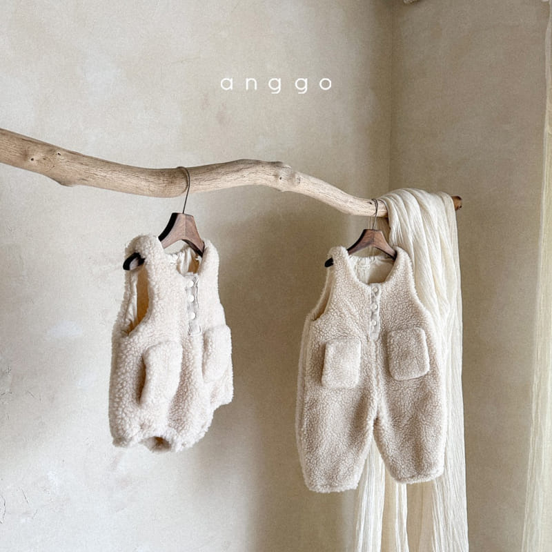 Anggo - Korean Baby Fashion - #babygirlfashion - Creamy Overalls - 7