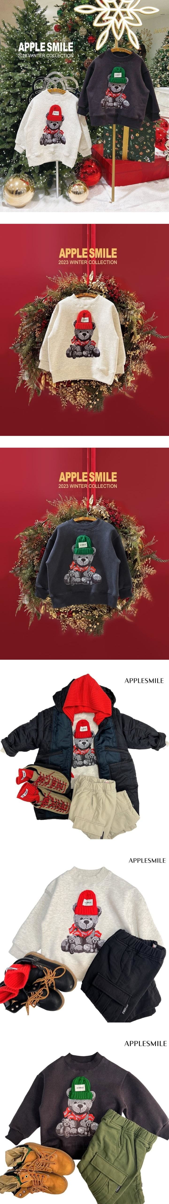 Apple Smile - Korean Children Fashion - #Kfashion4kids - Family Bear Sweatshirt