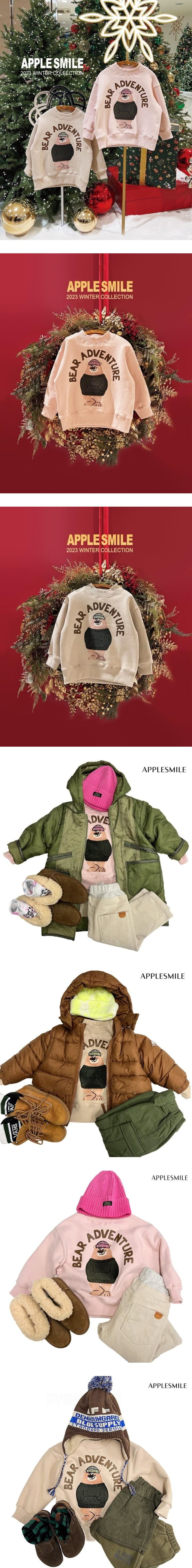 Apple Smile - Korean Children Fashion - #kidzfashiontrend - Beanie Bear Sweatshirt