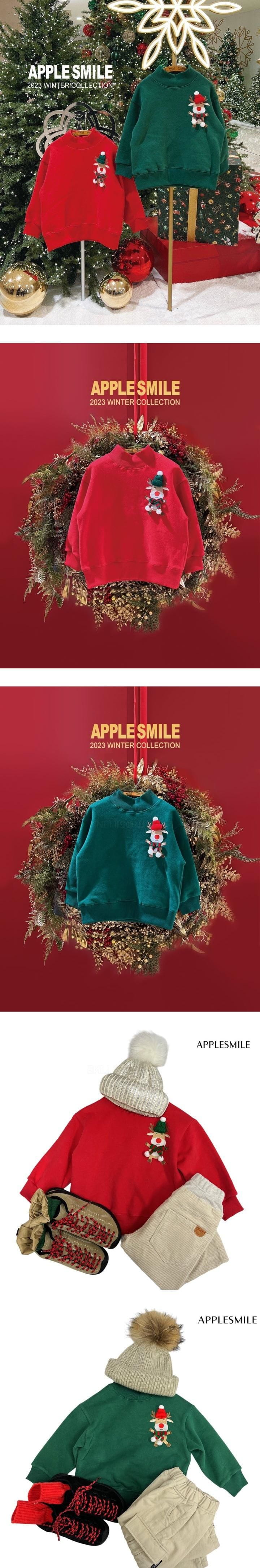 Apple Smile - Korean Children Fashion - #littlefashionista - Rudolph Sweatshirt