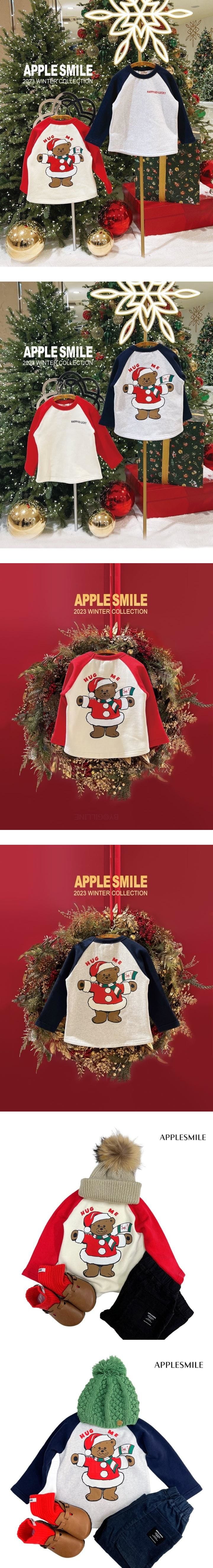 Apple Smile - Korean Children Fashion - #magicofchildhood - Sants Raglan Tee