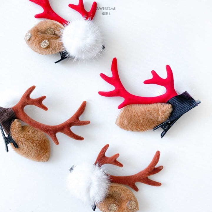 Awesome Bebe - Korean Children Fashion - #kidzfashiontrend - Christmas Deer Bbul Hair Pin - 8