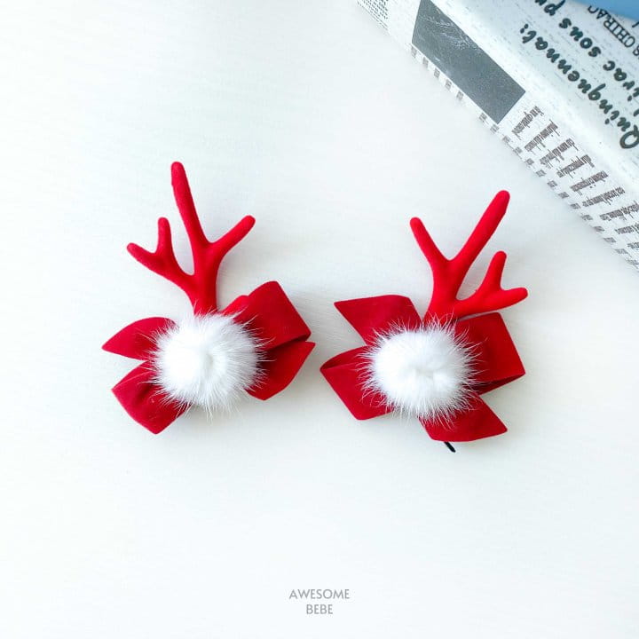 Awesome Bebe - Korean Children Fashion - #kidzfashiontrend - Christmas Ribbon Bbul Hair Pin - 7
