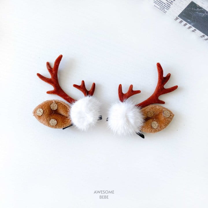 Awesome Bebe - Korean Children Fashion - #littlefashionista - Christmas Deer Bbul Hair Pin - 10