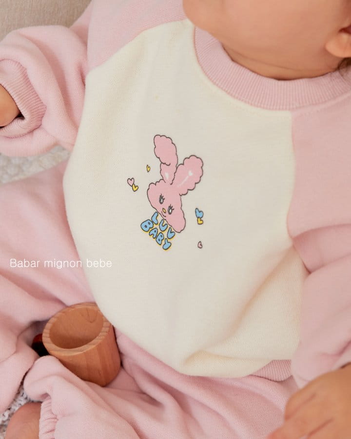 Babar Mignon - Korean Baby Fashion - #babyboutique - Bebe Rabbit Top Bottom Set - 2