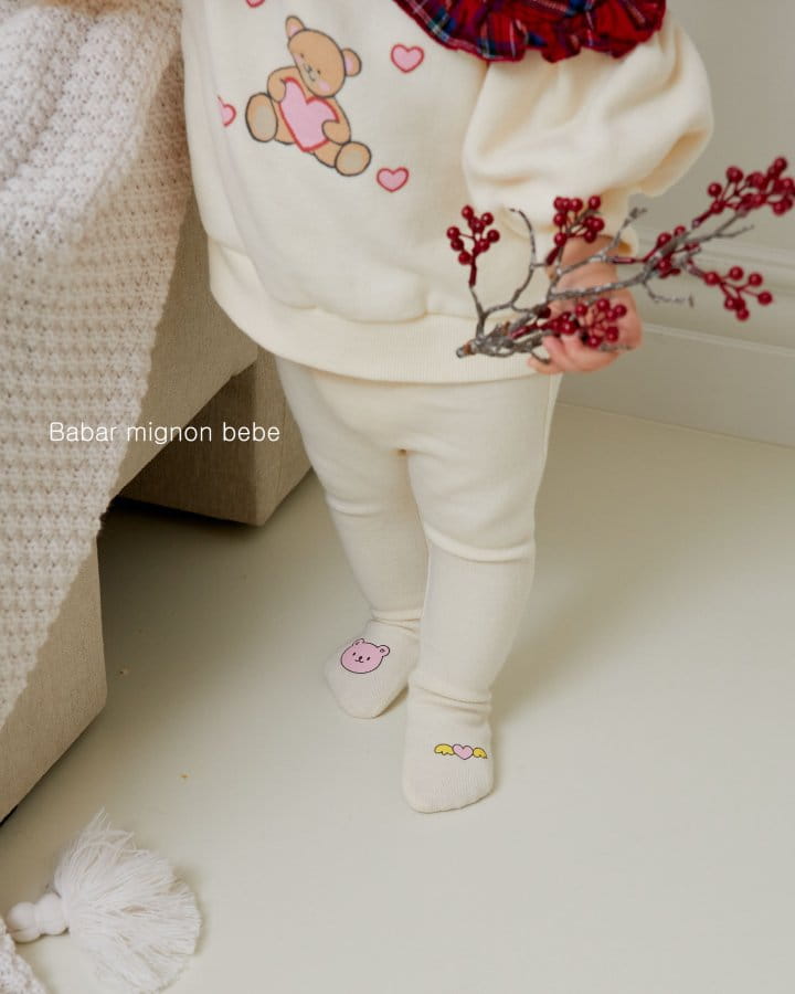 Babar Mignon - Korean Baby Fashion - #babyboutique - Bebe Foot Leggings