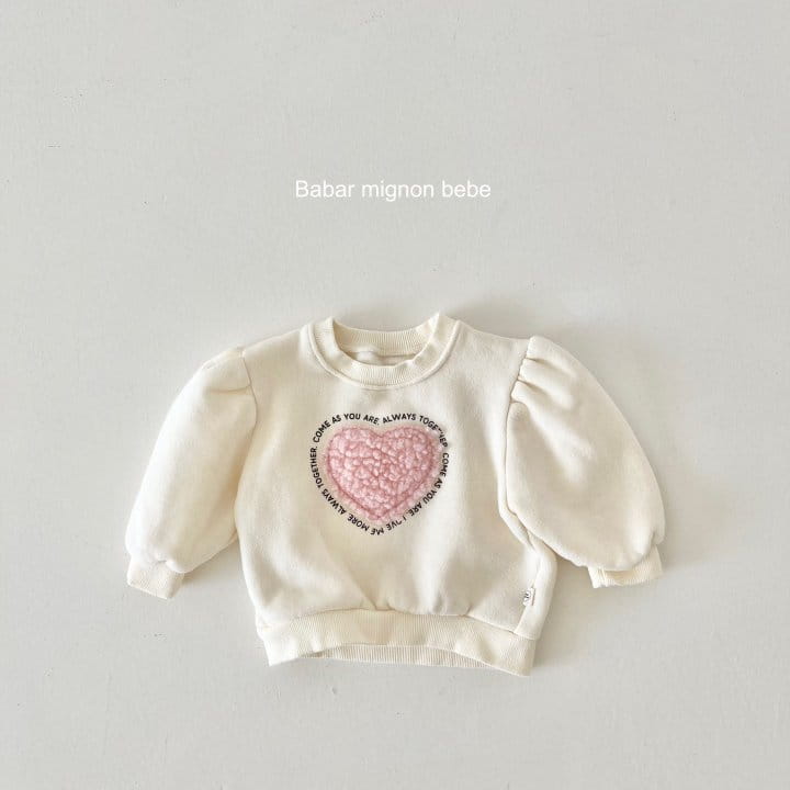 Babar Mignon - Korean Baby Fashion - #babyboutique - Bebe Heart Sweatshirt - 12