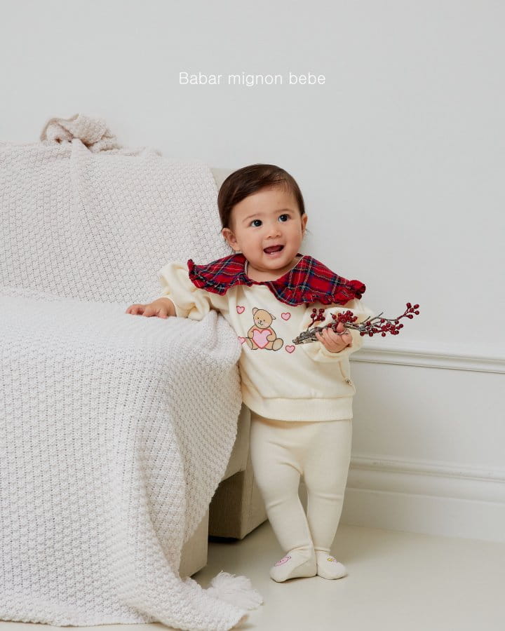 Babar Mignon - Korean Baby Fashion - #babyclothing - Bebe Foot Leggings - 3