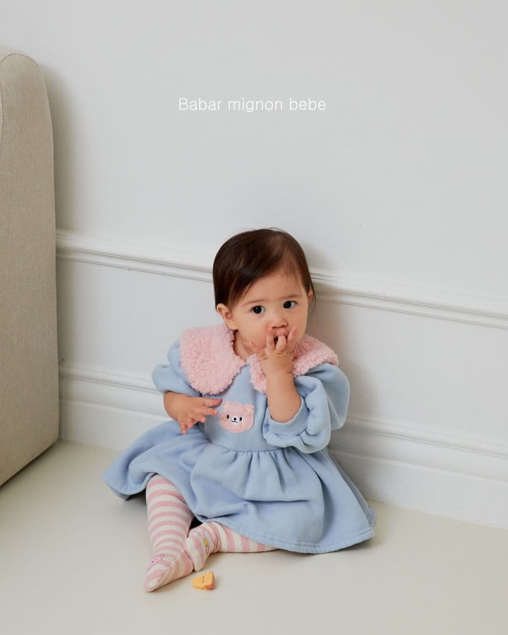 Babar Mignon - Korean Baby Fashion - #babyfashion - Bebe Buddle Collar Bodysuit - 3
