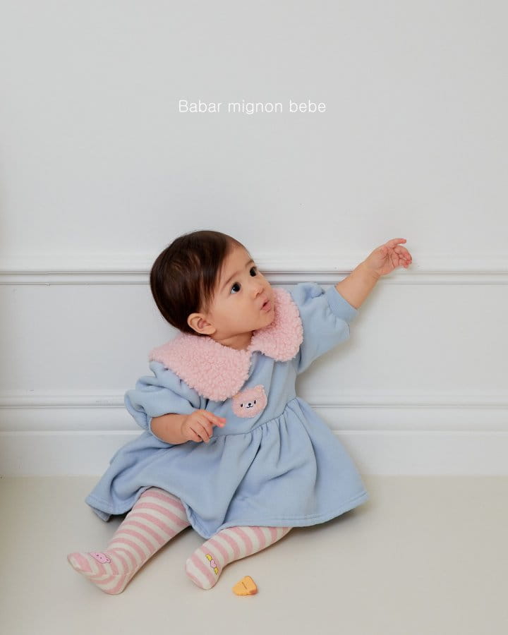 Babar Mignon - Korean Baby Fashion - #babyfashion - Bebe Buddle Collar Bodysuit - 4