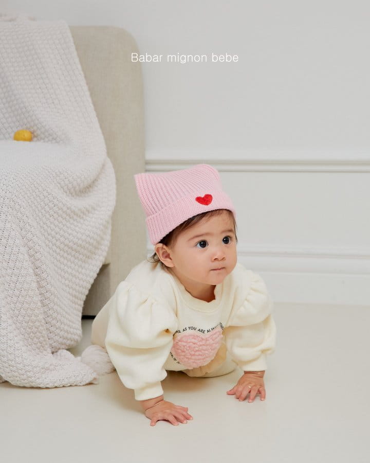 Babar Mignon - Korean Baby Fashion - #babygirlfashion - Bebe Heart Sweatshirt - 3