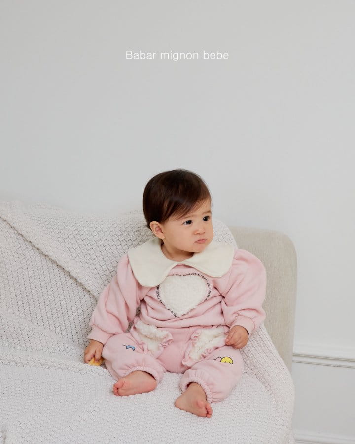 Babar Mignon - Korean Baby Fashion - #babygirlfashion - Bebe Heart Sweatshirt - 4