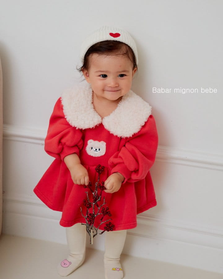 Babar Mignon - Korean Baby Fashion - #babyoutfit - Bebe Buddle Collar Bodysuit - 9