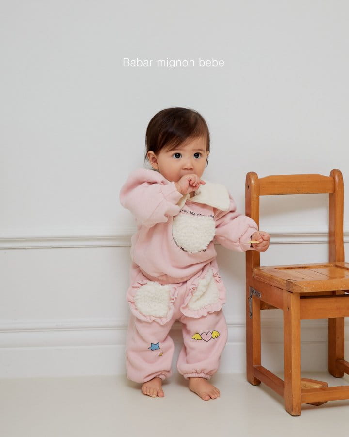 Babar Mignon - Korean Baby Fashion - #babyoutfit - Bebe Heart Sweatshirt - 7
