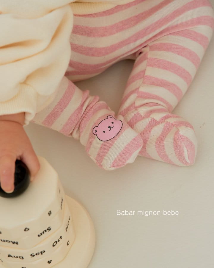 Babar Mignon - Korean Baby Fashion - #babywear - Bebe Foot Leggings - 12