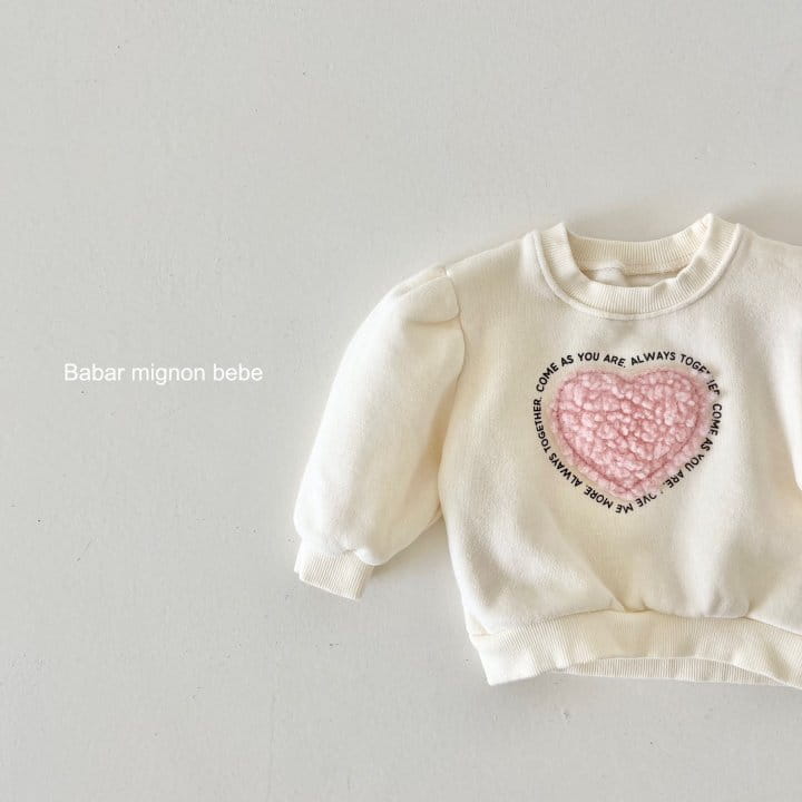 Babar Mignon - Korean Baby Fashion - #onlinebabyboutique - Bebe Heart Sweatshirt - 10