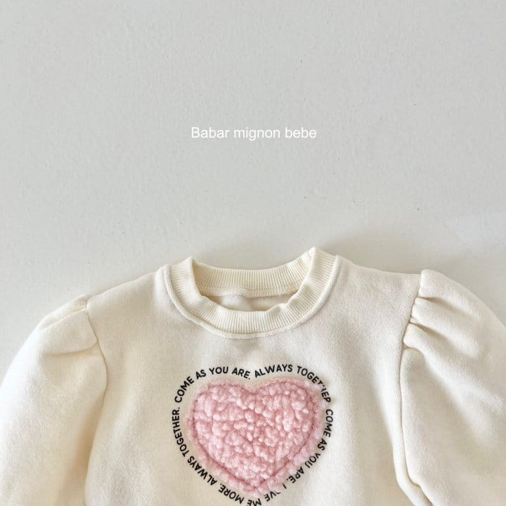 Babar Mignon - Korean Baby Fashion - #onlinebabyshop - Bebe Heart Sweatshirt - 11